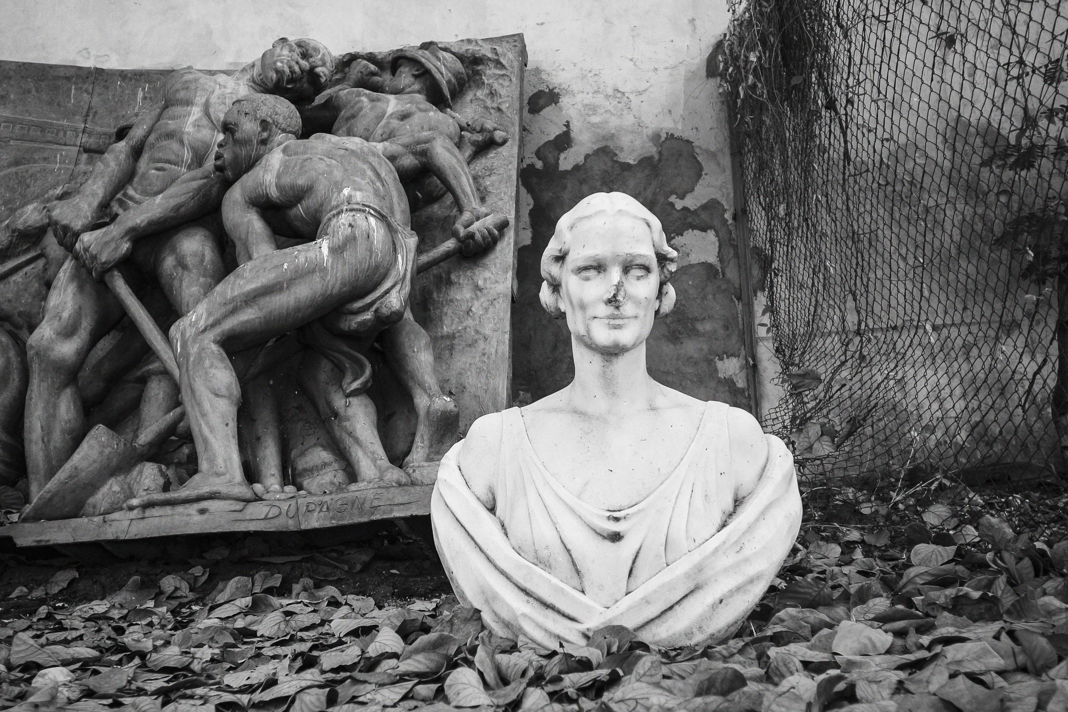 - Colonial era statue and memorial in storage, Democratic Republic of Congo, 2003