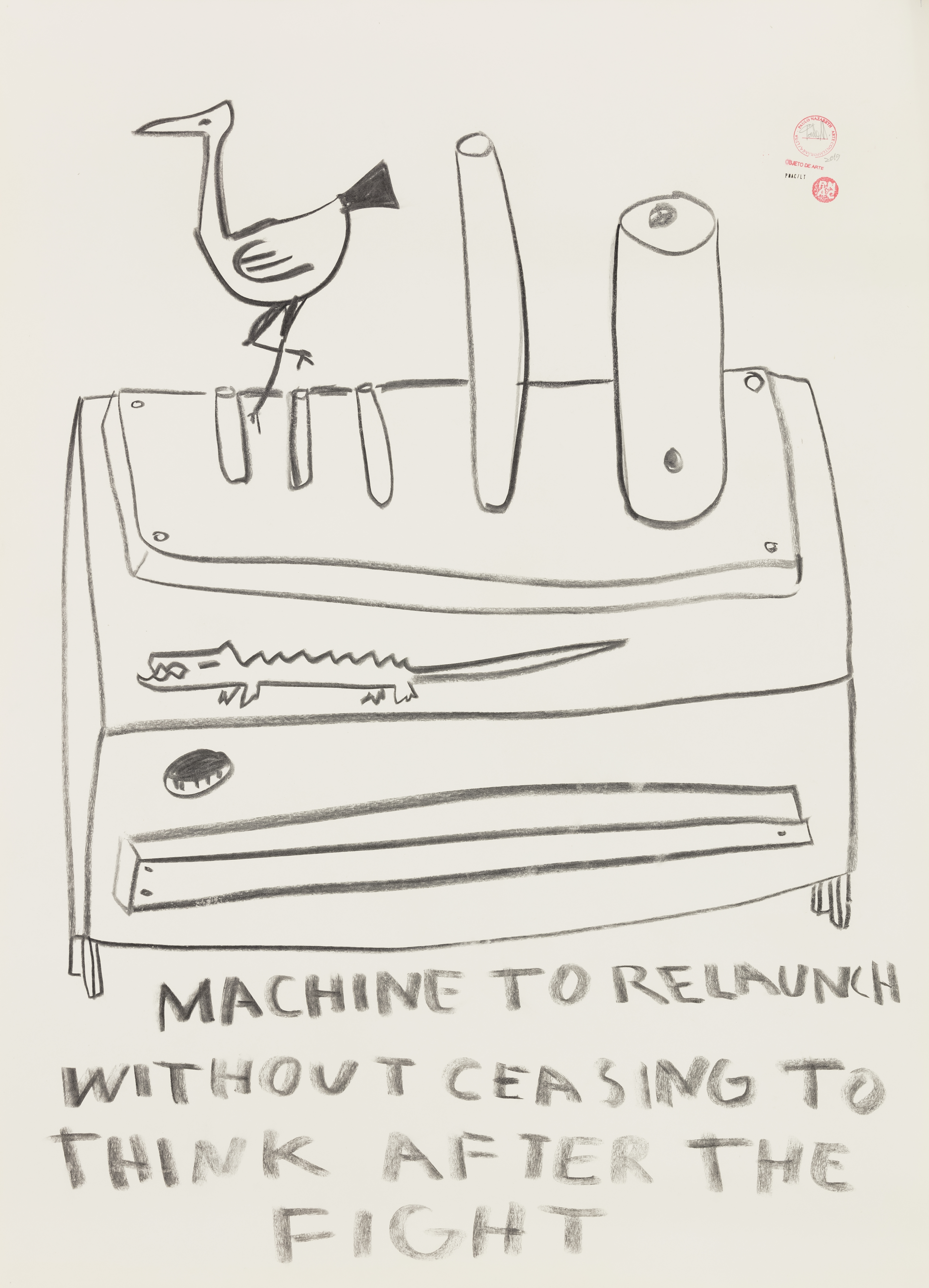 Paulo Nazareth - MACHINE TO RELAUNCH WITHOUT CEASING TO THINK AFTER THE FIGHT, 2019