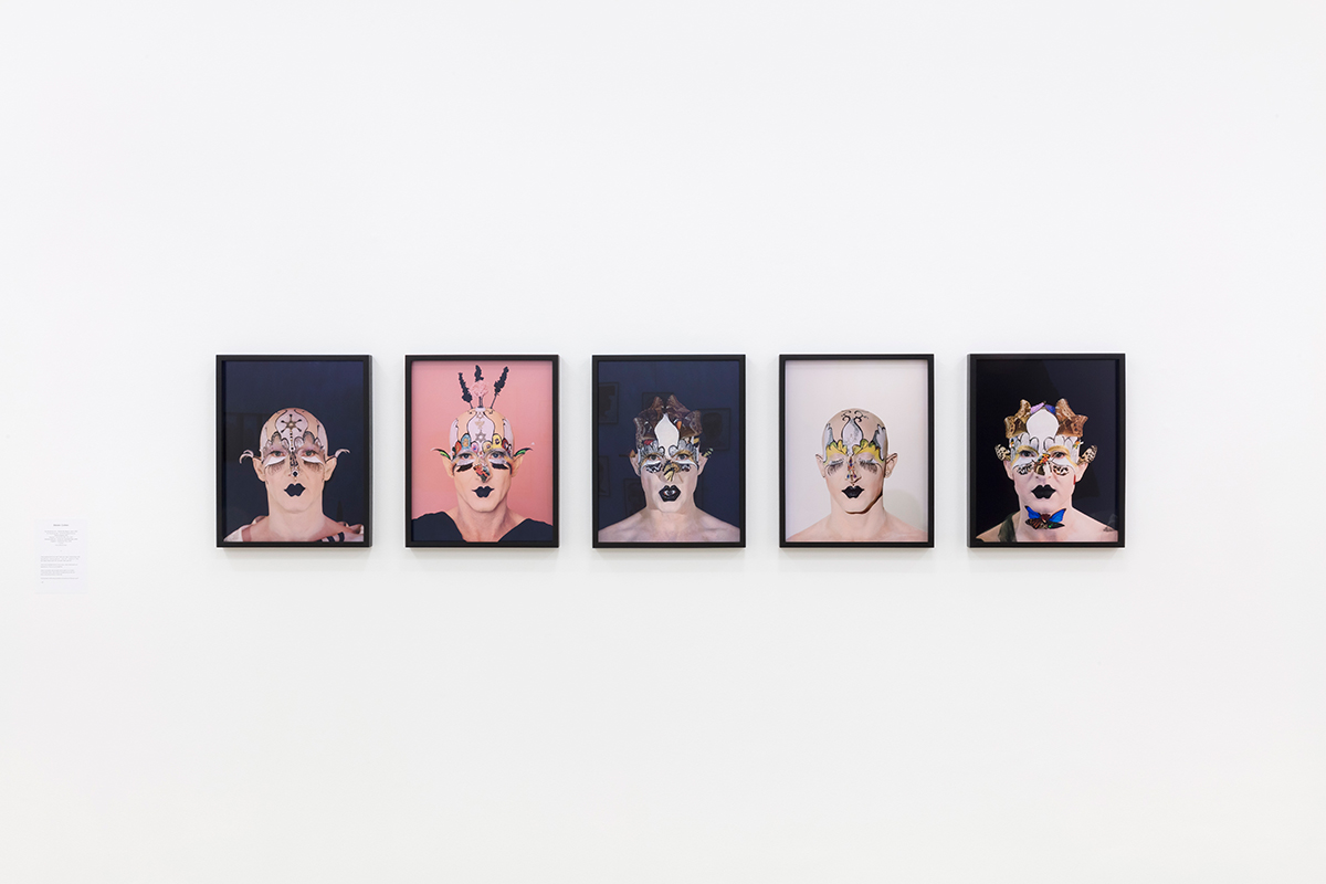 Installation view with works by Steven Cohen