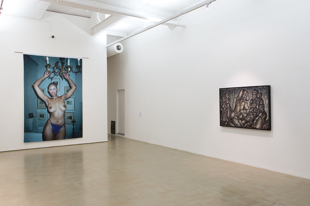 Installation view with works by Jody Brand and Mmakgabo Helen Sebidi, Stevenson, Cape Town