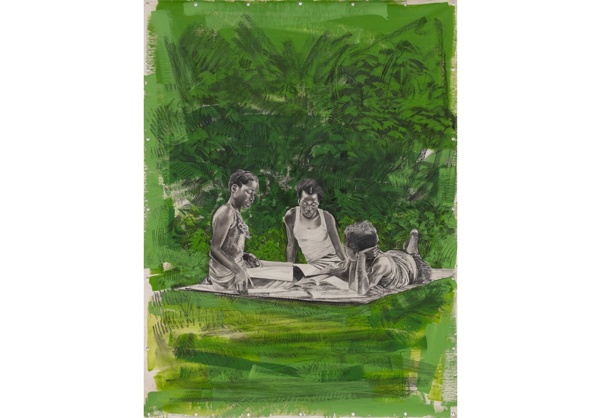 Meleko Mokgosi - Untitled (Garden I), 2024