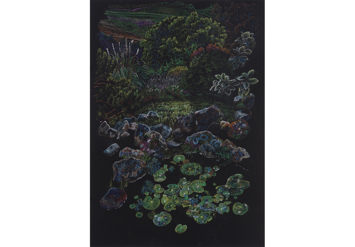  - Drawing on Black Paper 1, 2021
