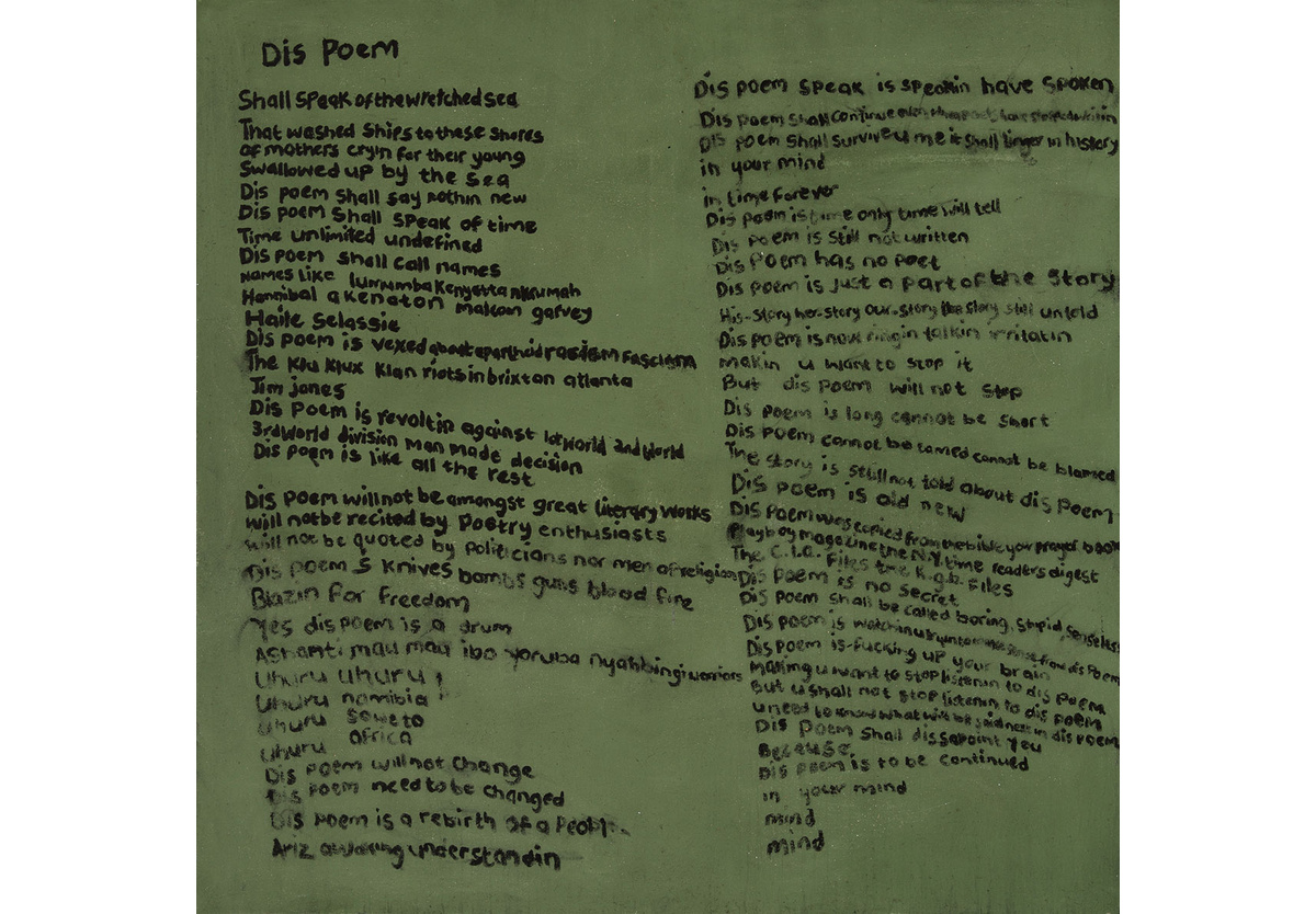  - Dis Poem (after Mutabaruka), 2016