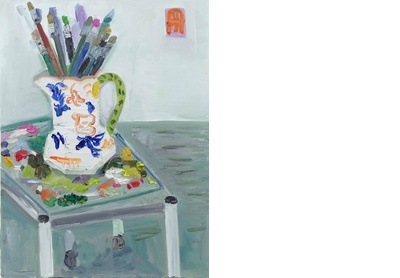 Brush pot and palettes 2