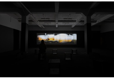 Installation view, Something this way comes (film)