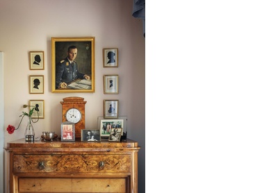 Photos and memorabilia inside the estate of a professor, Groß Pankow