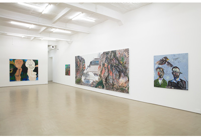 18.04 Installation view with works by Moshekwa Langa, Anna Boghiguian, Deborah Poynton and Breyten Breytenbach