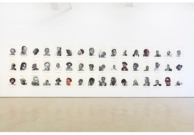 Neo Matloga, Black Collages, installation view