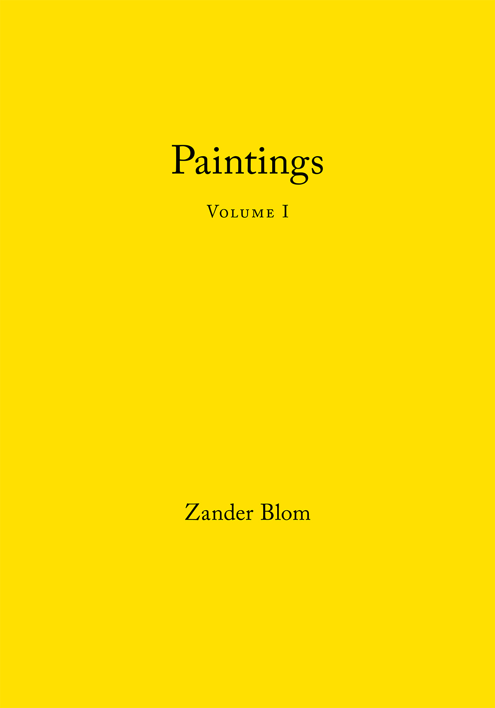 Paintings Volume I